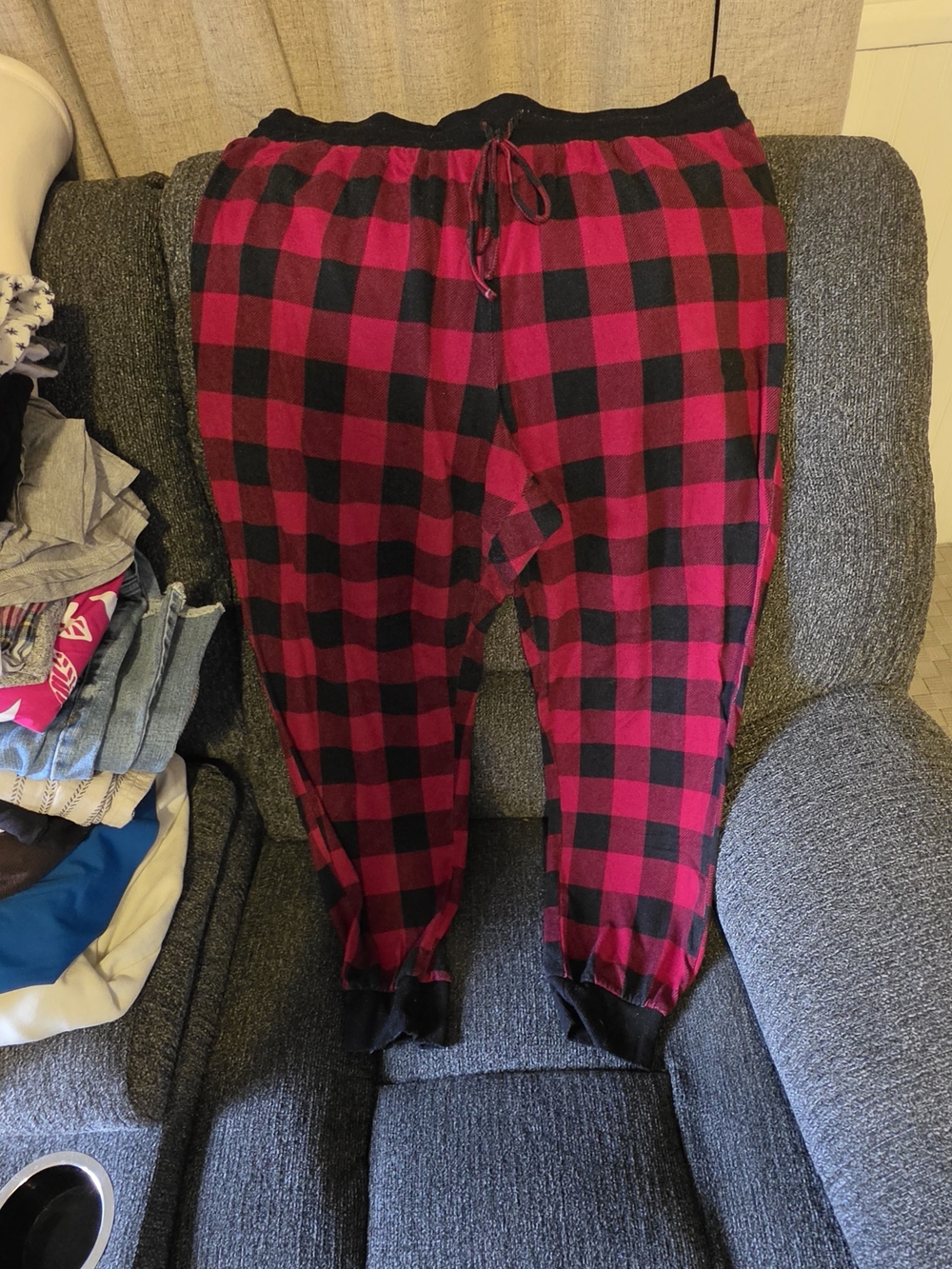 Maurices Red and Black Buffalo Plaid Women's Fleece Pajama Pants